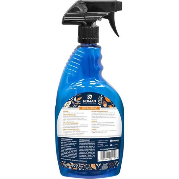 E-Z Hang Peel & Stick Wallpaper Helper + Pre-Pasted Activator, 32 Fluid Ounces - Picture 2 of 6